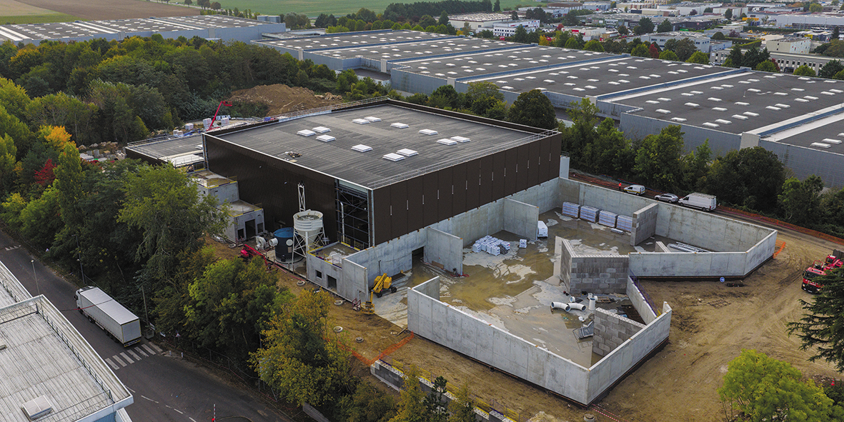 4. Vue aérienne de la construction du centre de tri – Octobre 2025