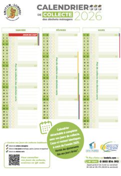 Calendrier 2026 à compléter